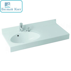 Умывальник АКВАТОН "ОТЕЛЬ" 3/1200 белая левая с навесами