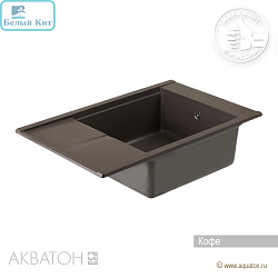 Мойка АКВАТОН "ДЕЛИЯ-78" КОФЕ 510х780 мм прямоугольная с крылом