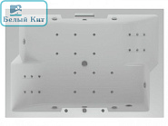 Ванна AQUATEK "ДОРАДО" 190х130х68 акриловая с гидромассажем+ панель фронтальная+сливная система