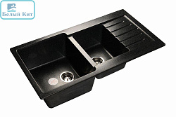 Мойка GRANFEST P980KL 973х503 мм черная двухчашевая 