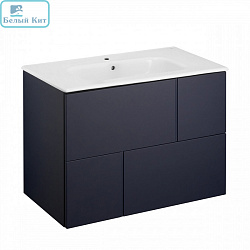Тумба ROCA "PILAR 800" синяя с раковиной VICTORIA-N 800х460 (A857669521 + 7.3279.9.C00.0)