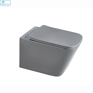Унитаз подвесной SOLE CUBE 2 GREY серый с сиденьем микролифт