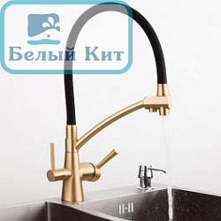Смеситель для кухни GAPPO G4398-1 Бронза-черный с выходом под фильтр
