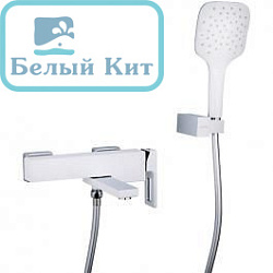 Смеситель для ванны GAPPO G3217-8 белый хром FUTURA