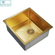 МОЙКА ПОДСТ.МОНТАЖ 45Х42 (3,0) ВЫП 3 1/2 MIXLINE PRO 20СМ С СИФОНОМ (ЗОЛОТО) код 548566