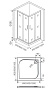 Душевое ограждение GOOD DOOR INFINITY CR-90-C-CH 90*90*185 квадратное стекло прозрачное 6 мм