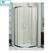 Душевое ограждение GOOD DOOR INFINITY R-80-G-CH 80*80*185 полукруглое стекло матовое 6 мм
