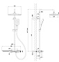 Душевая система BARSELLO YH-SH2101-2 с термостатом (ГОРЯЧАЯ ВОДА СЛЕВА) графит(оружейная сталь)