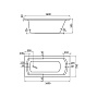 Ванна SANTEK акриловая "Монако XL" 160х75 на каркасе 