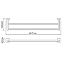 Штанга для полотенец двойная WK К-6540 LIPPE
