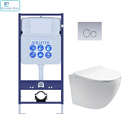 Комплект инсталляции с унитазом AQUATEK ЕВРОПА ТОРНАДО