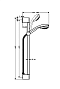 Стойка душевая HANSGROHE 27763000 Crometta 85 Vario/Unica'Crometta 0,65 м, ½’