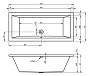 Ванна RIHO акриловая "LUSSO" 170х75х45 на каркасе 