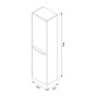 Пенал IDDIS подвесной EDIFICE  40 см белый EDI40W0i97