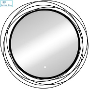Зеркало Континент "Mirel" d 750 черное с подсветкой 