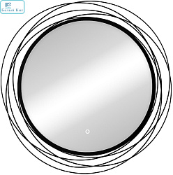Зеркало Континент "Mirel" d 750 черное с подсветкой 
