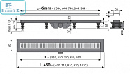 Желоб ALCAPLAST водоотводящий "Симпл" APZ10-550M L550 mm 