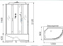 Душевая кабина ERLIT ER3512ТPL-C3-RUS 120*80*215 левая матовые стекла выс. поддон БЕЗ СИЛИКОНОВАЯ 