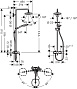 Душевая система HANSGROHE 27258400 Croma Select E 180 2jet Showerpipe