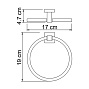 Держатель для полотенца WK К-6560 LIPPE кольцо