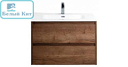 Тумба Belbagno подвесная "Kraft" 80 см Rovere Tabacco с умывальником BB800/390ETL