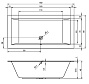 Ванна RIHO акриловая "LUGO" 180x90 на каркасе