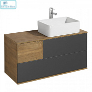 Тумба  АКВАТОН подвесная "ТЕРРА-105" дуб кантри БЕЗ раковины INFINITY-60