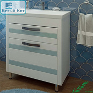 Тумба EVA GOLD напольная "FANTASY-70" 2 ящика белая БЕЗ раковины Фостер-70