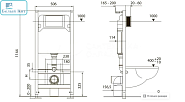 Инсталляция TECEspring S401103 с белой глянцевой кнопкой