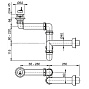 Сифон для раковины ALCAPLAST A413 экономящий пространство