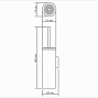 Щетка для унитаза подвесная матовая WK К-1057