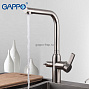 Смеситель для кухни GAPPO G4399-4G матовый хром