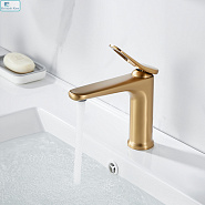 Смеситель для раковины SHEVANIK S4701G матовое золото