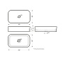 Умывальник накладной SANITA LUXE "INFINITY SLIM" 60*36 см  INF60SLWB01S