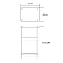 Полка стеклянная тройная напольная WK К-4033
