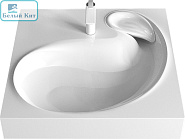 Умывальник над стиральной машинкой AZARIO SOFT 60 (605х600х110) литьевой мрамор, 