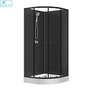 Душевая кабина Loranto CS-21800-BP 900x900x205 низкий поддоном, тониров. стекло, профиль черный 