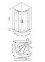 Душевое ограждение GOOD DOOR Galaxy R-TD-100-C-CH (1000 x1000 x 1950 мм) прозрачное стекло 6 мм