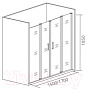 Душевая дверь раздвижная GOOD DOOR INFINITY WTW-TD-150-G-CH 150*185 см стекло матовое 6 мм