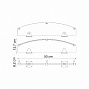 Полка стеклянная с бортиком WK К-2544 WERN (2524)