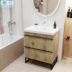 Тумба MIXLINE напольная "ОКЛЕНД-70" дуб мелфорд под умывальник Грэйс-70