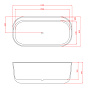 Ванна отдельностоящая Azario Winchester 170x85x60