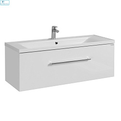 Тумба  АКВАТОН подвесная "МАДРИД 120" белая с 1 ящиком БЕЗ раковины Премьер-М 1200