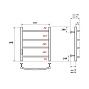 ПС Point Афина PN04756W П4 500x600, диммер слева, белый
