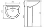 Умывальник SANITA "Аттика 48" на пьедестале