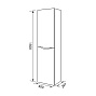 Пенал IDDIS подвесной CLOUD  40 см белый CLO40W0i97