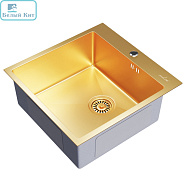 МОЙКА НАСТОЛ.МОНТАЖ 50Х50 (3,0) ВЫП 3 1/2 MIXLINE PRO 20СМ С СИФОНОМ (ЗОЛОТО) код 550548