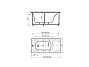 Ванна AQUATEK "АЛЬФА" 140х70х66 акриловая + панель фронтальная+сливная система