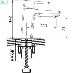 Смеситель для раковины SHEVANIK S8201H черный