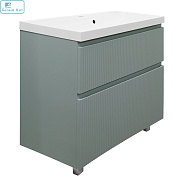 Тумба AZARIO напольная "Viola 80/2Н" фисташковая с раковиной Астория-80 